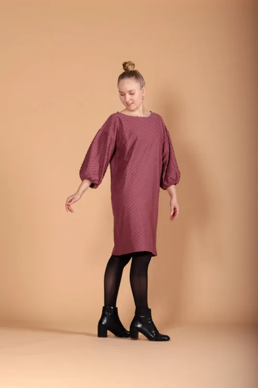 Natalia Dress Rose Brown Dot sold by Ivalo.com