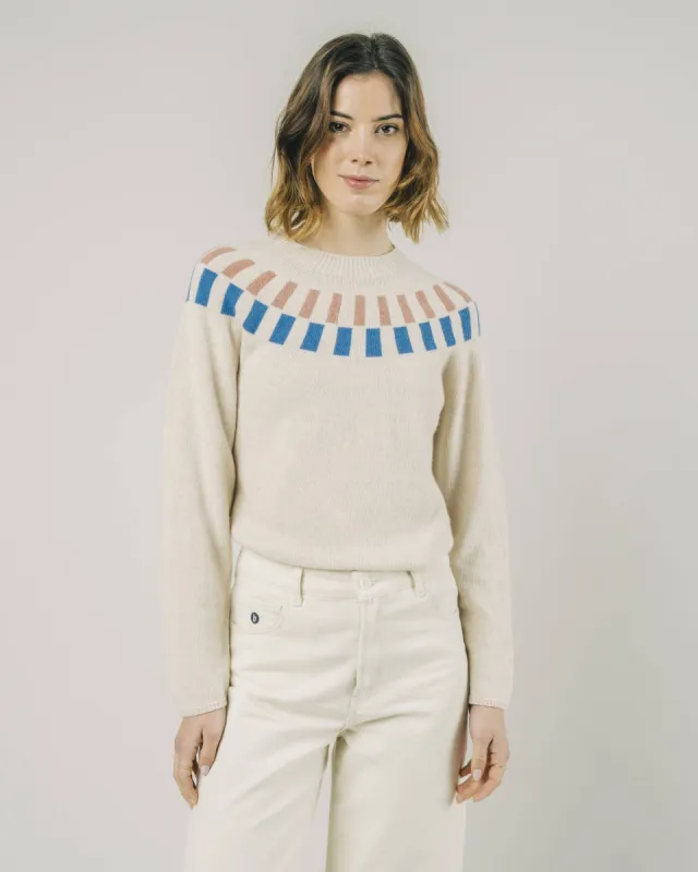 Cube Jacquard Sweater Ecru sold by Ivalo.com