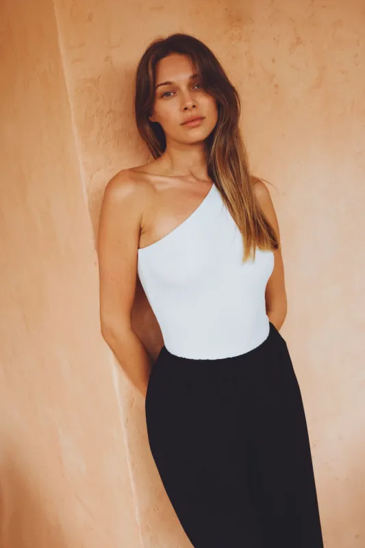 Asymmetric Back Bodysuit Ecru sold by Ivalo.com