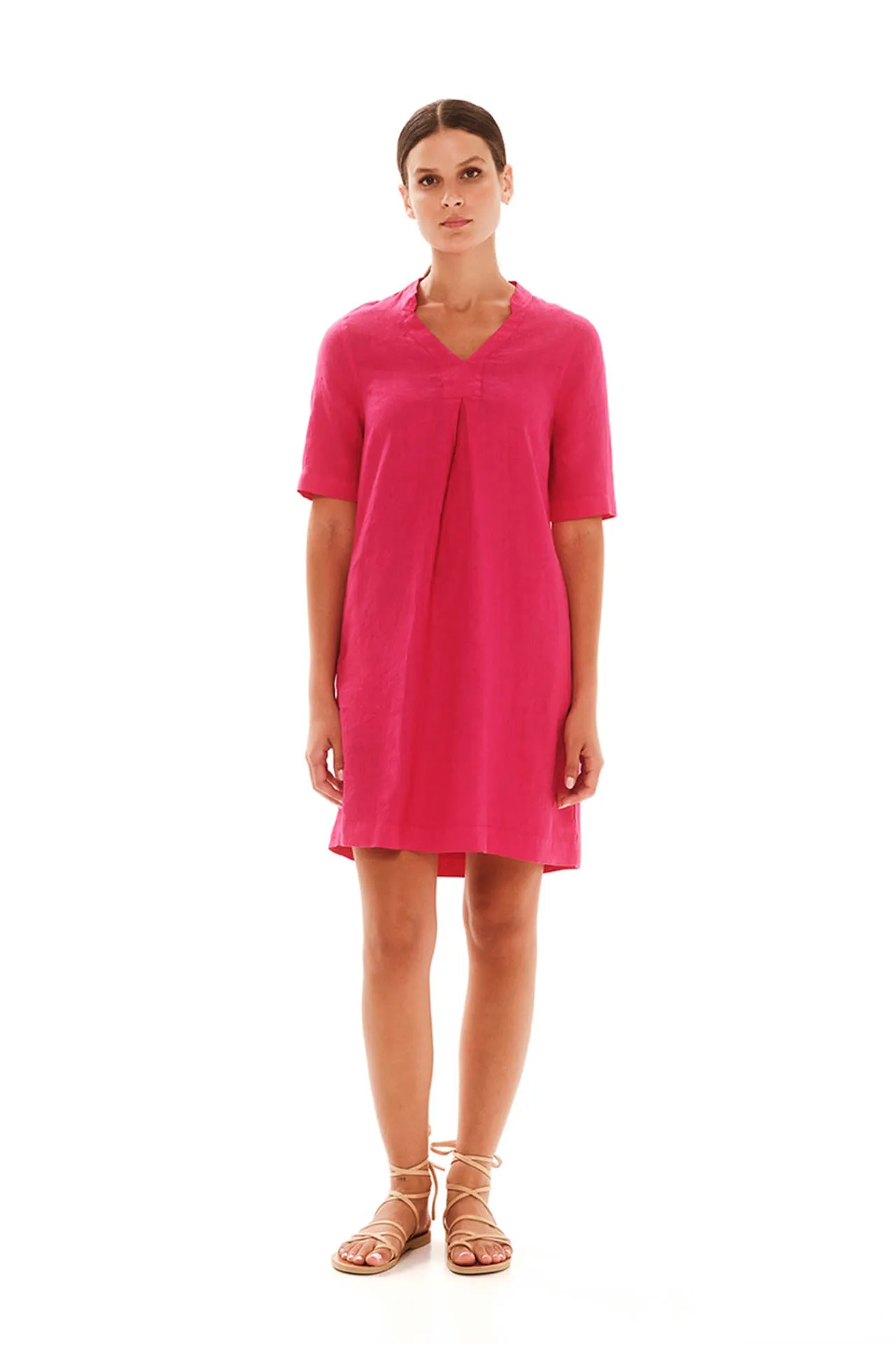 V-Neckline Linen Dress sold by Ivalo.com