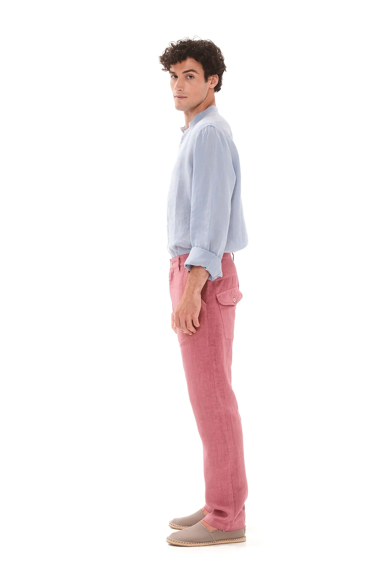 Linen Pants With Back Cargo Pockets sold by Ivalo.com product image thumbnail 4