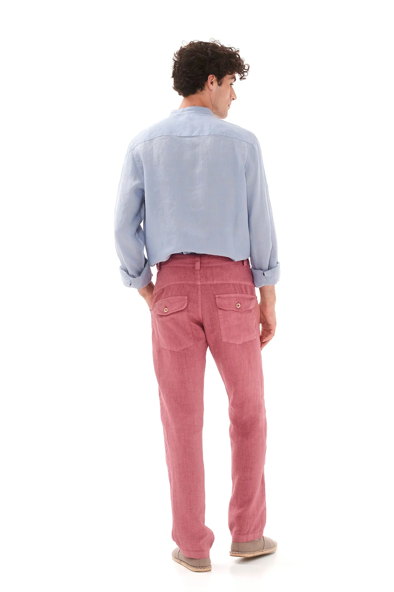 Linen Pants With Back Cargo Pockets sold by Ivalo.com product image thumbnail 5