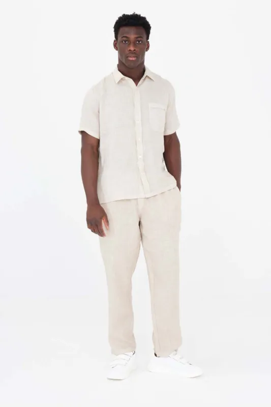 Linen Pants With Rib And Back Pockets sold by Ivalo.com
