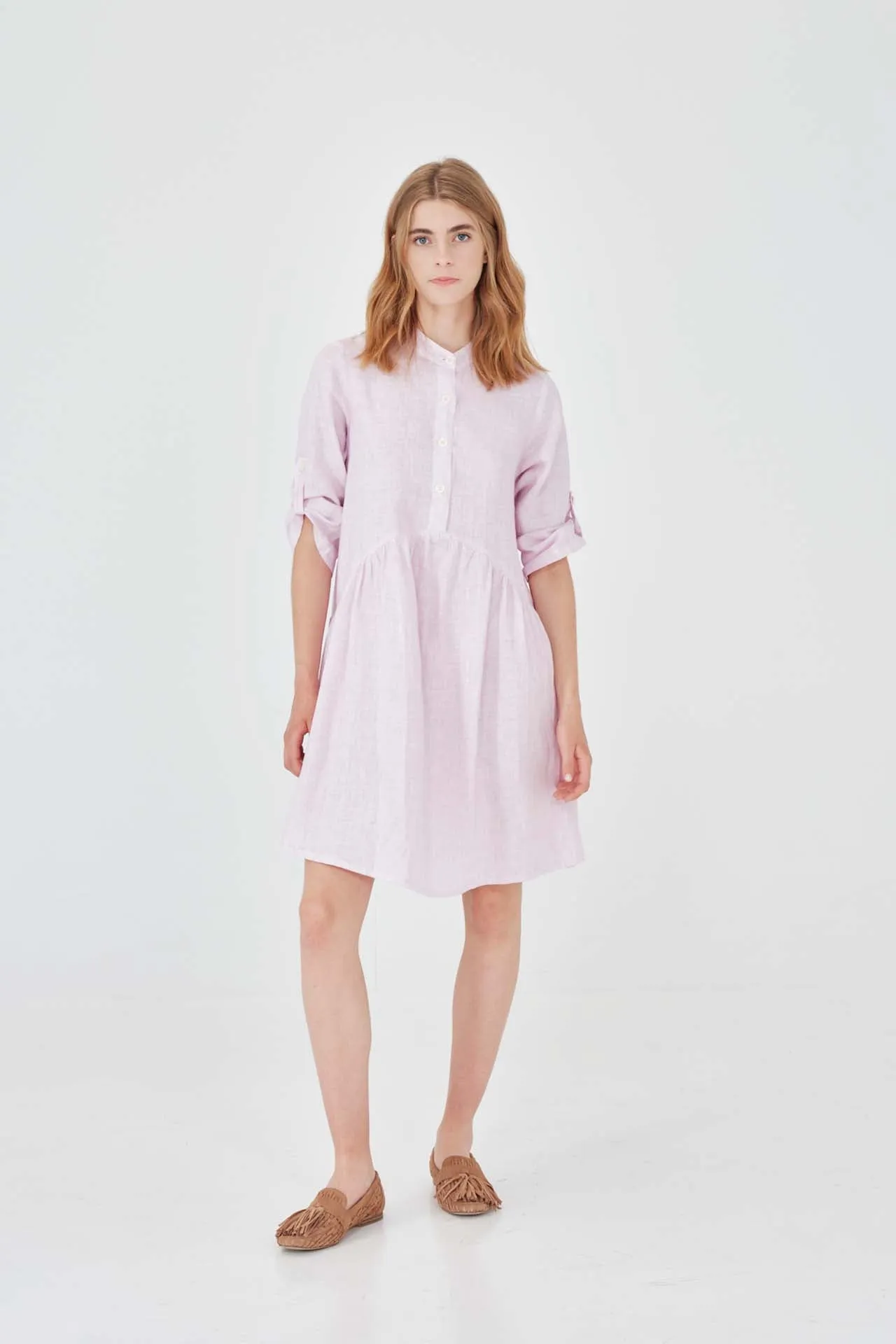Mini Length Linen Dress With Buttons sold by Ivalo.com product image thumbnail 3