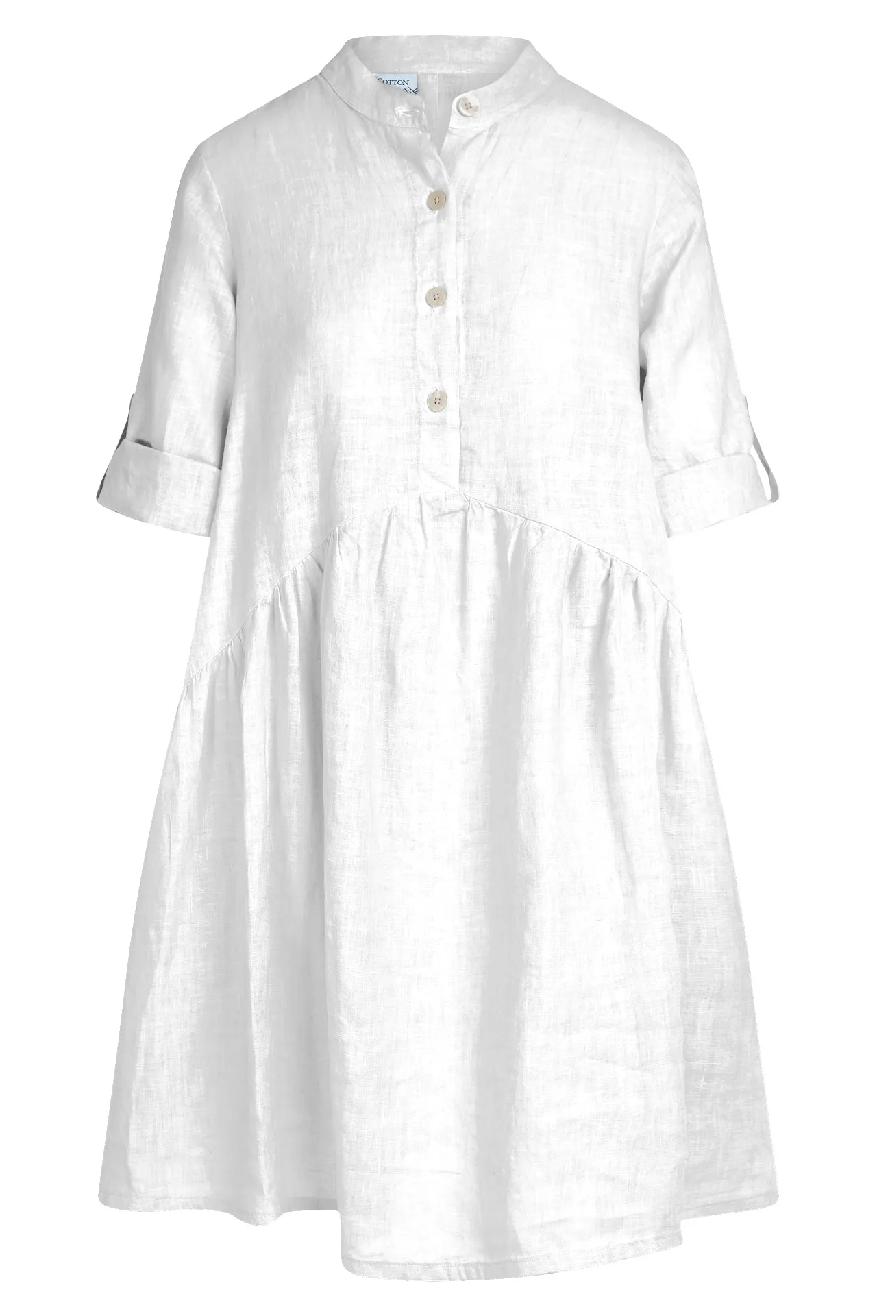 Mini Length Linen Dress With Buttons sold by Ivalo.com product image thumbnail 4