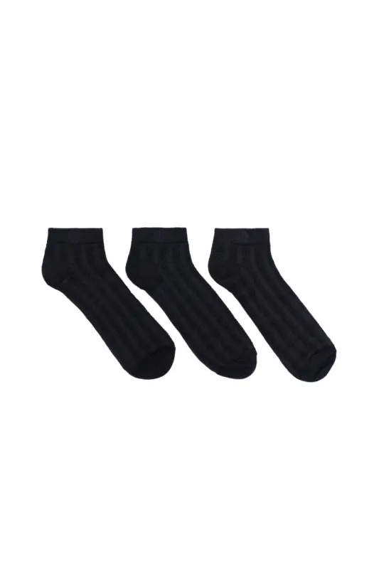 3-Pack Ankle Socks All Black sold by Ivalo.com