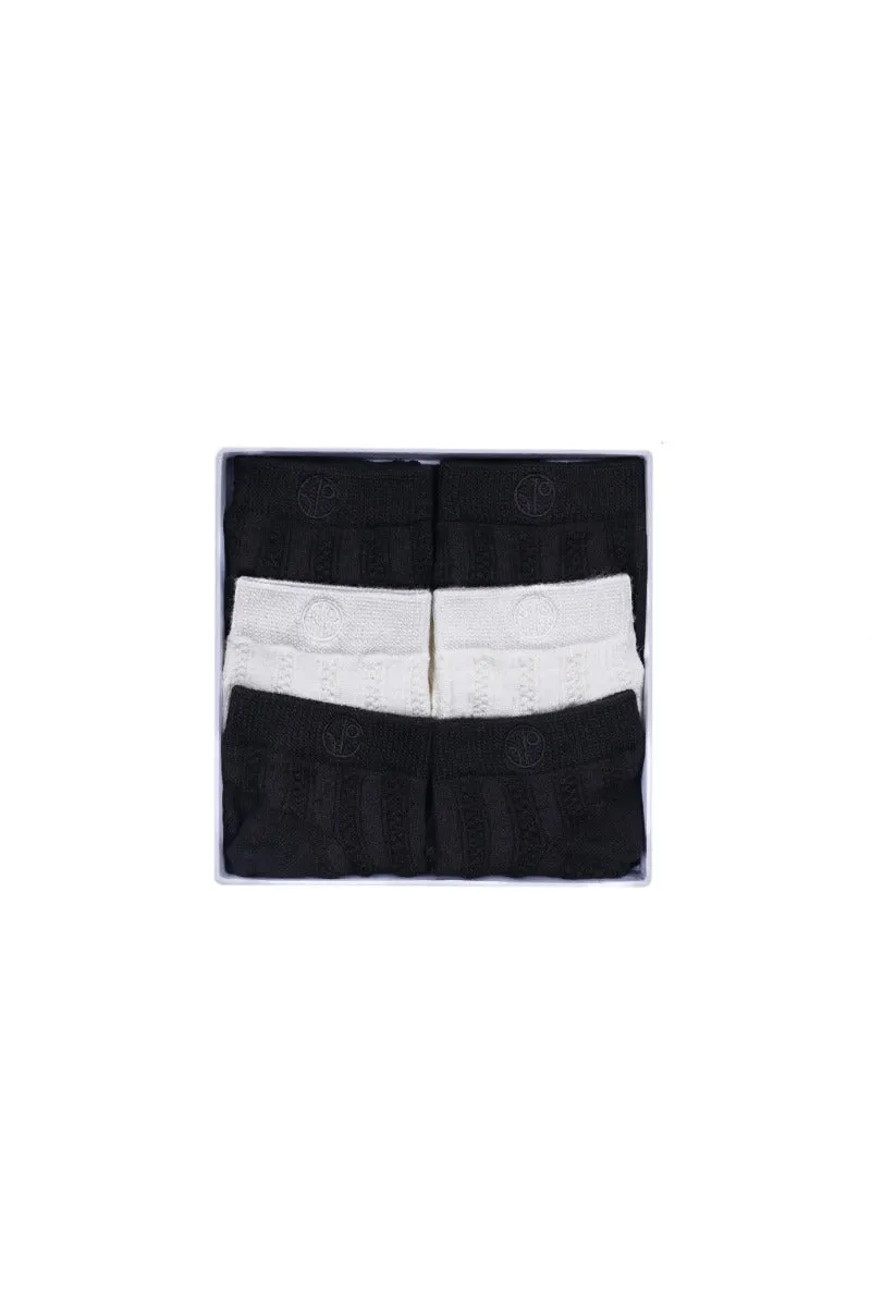 3-Pack Ankle Socks 2 Black & 1 White sold by Ivalo.com product image thumbnail 2