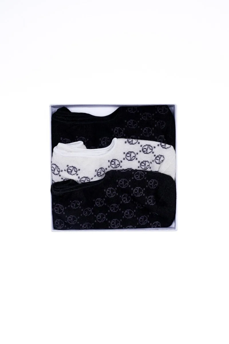 3-Pack No Show Socks 2 Black & 1 White sold by Ivalo.com product image thumbnail 2