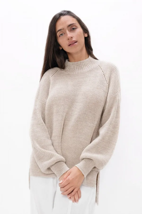 Ottawa YOW High Neck Sweater Sand Marl sold by Ivalo.com