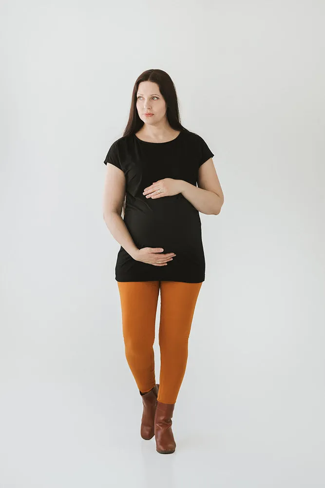 Cap Sleeve Maternity Tunic Black sold by Ivalo.com