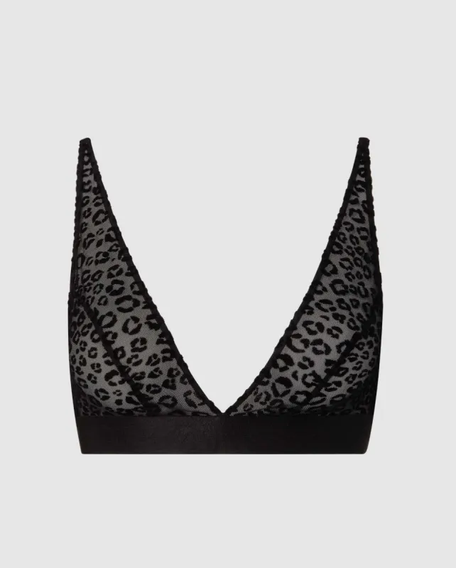 Mesh Plunge Bralette Wild Polish sold by Ivalo.com