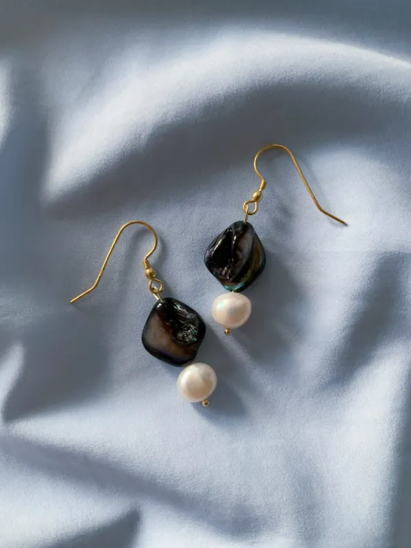 Waves Charcoal Earrings sold by Ivalo.com