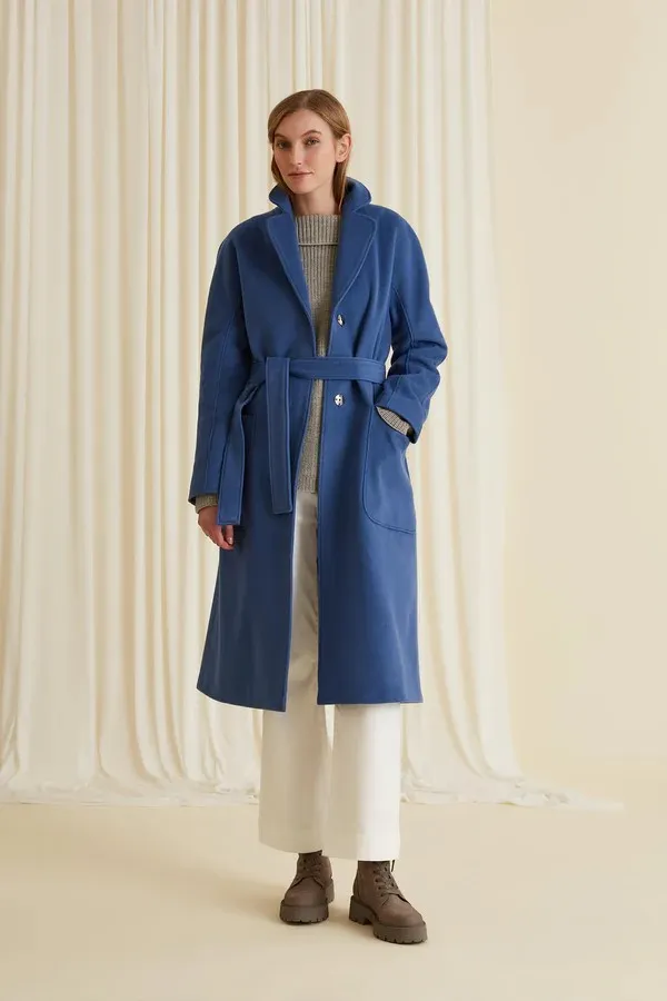Chelsea Wool Blend Coat Ash Blue sold by Ivalo.com