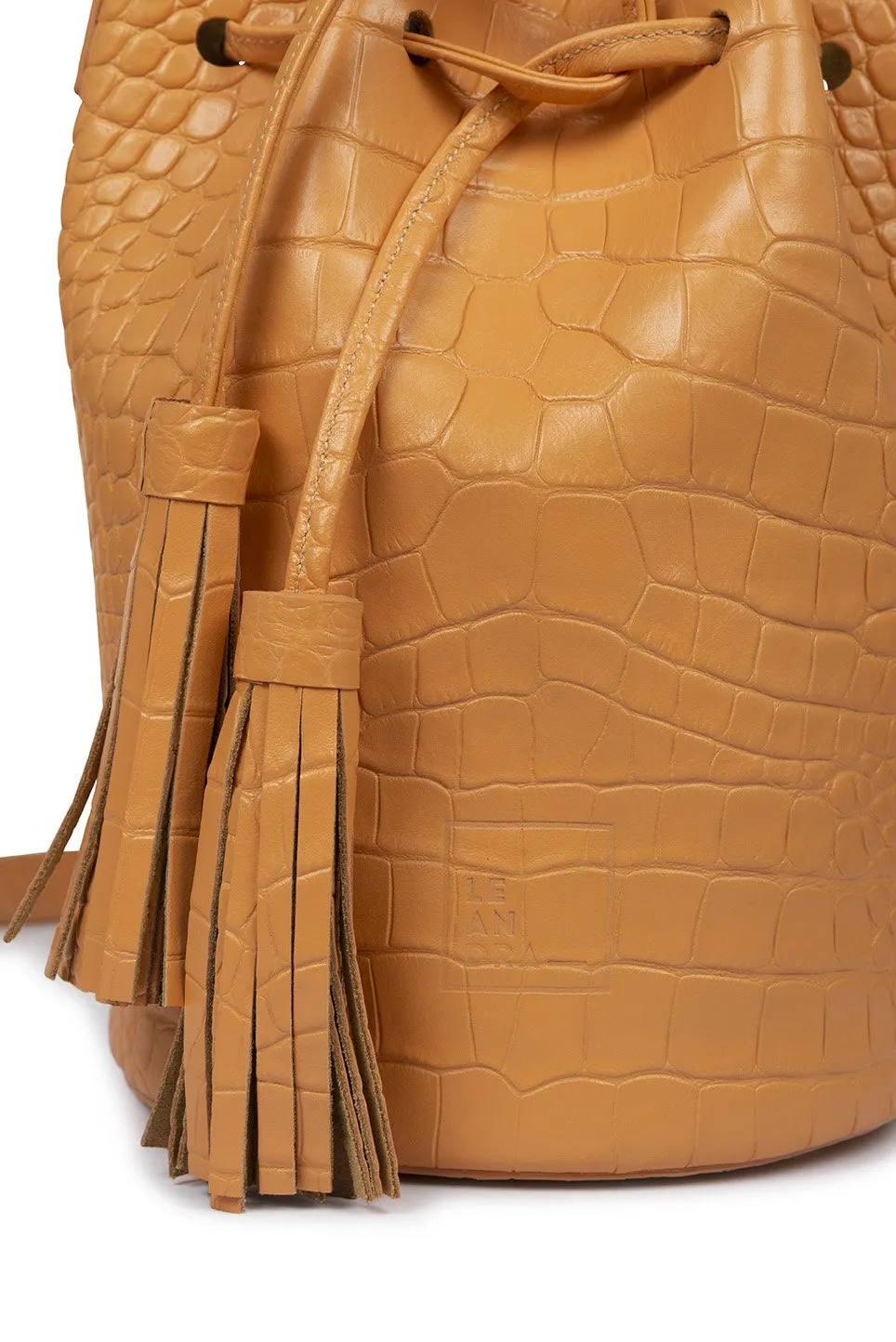 Leandra Mini Bucket Bag Croco Soft Grapefruit sold by Ivalo.com product image thumbnail 3