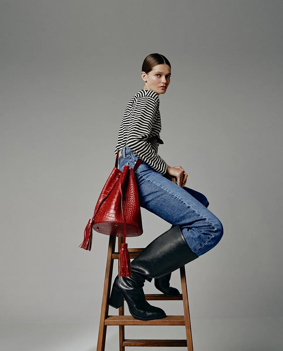 Leandra Bucket Bag Croco Red sold by Ivalo.com product image thumbnail 2