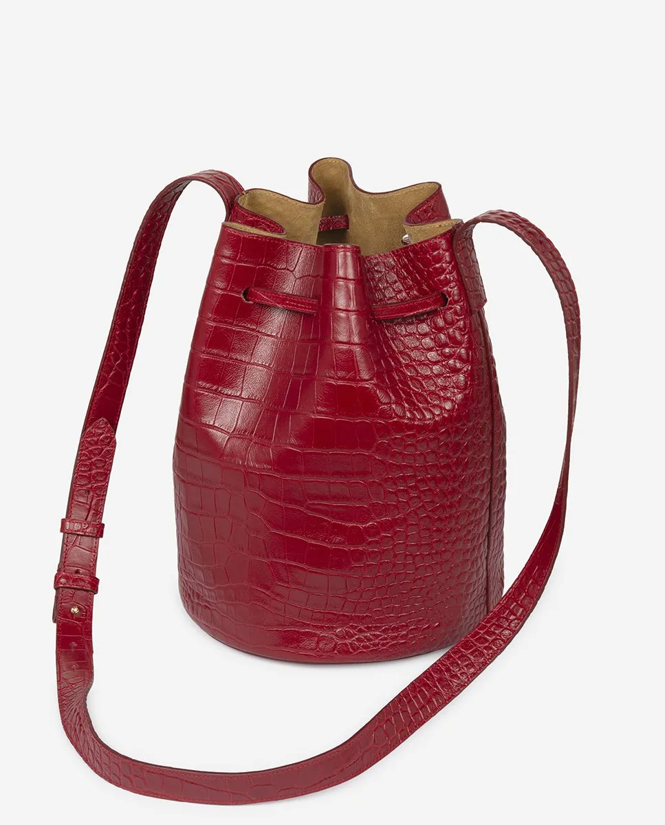 Leandra Bucket Bag Croco Red sold by Ivalo.com product image thumbnail 5