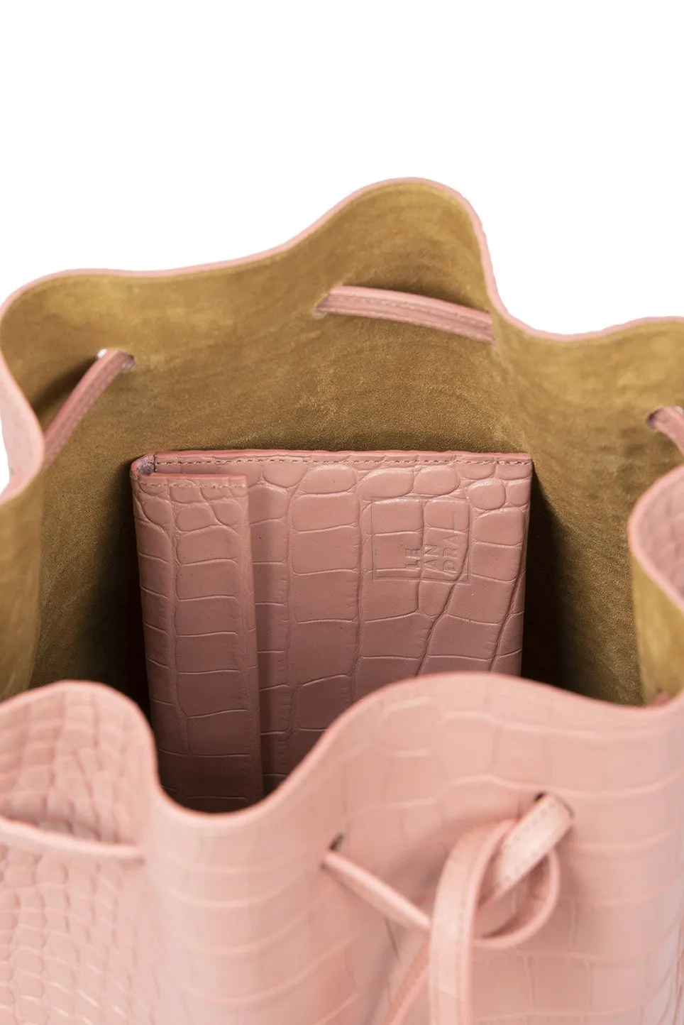 Leandra Bucket Bag Croco Soft Pink sold by Ivalo.com product image thumbnail 5