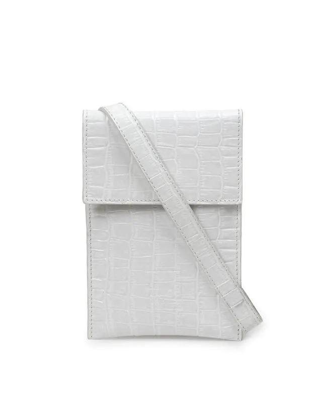 Leandra Mini Shoulder Bag Croco White sold by Ivalo.com
