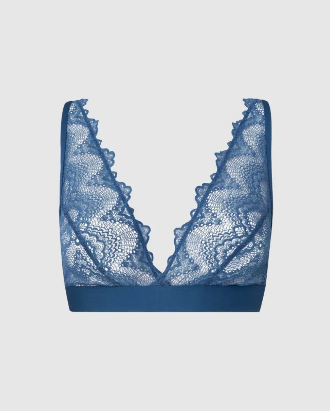 Lace Plunge Bralette Stormy Sky sold by Ivalo.com