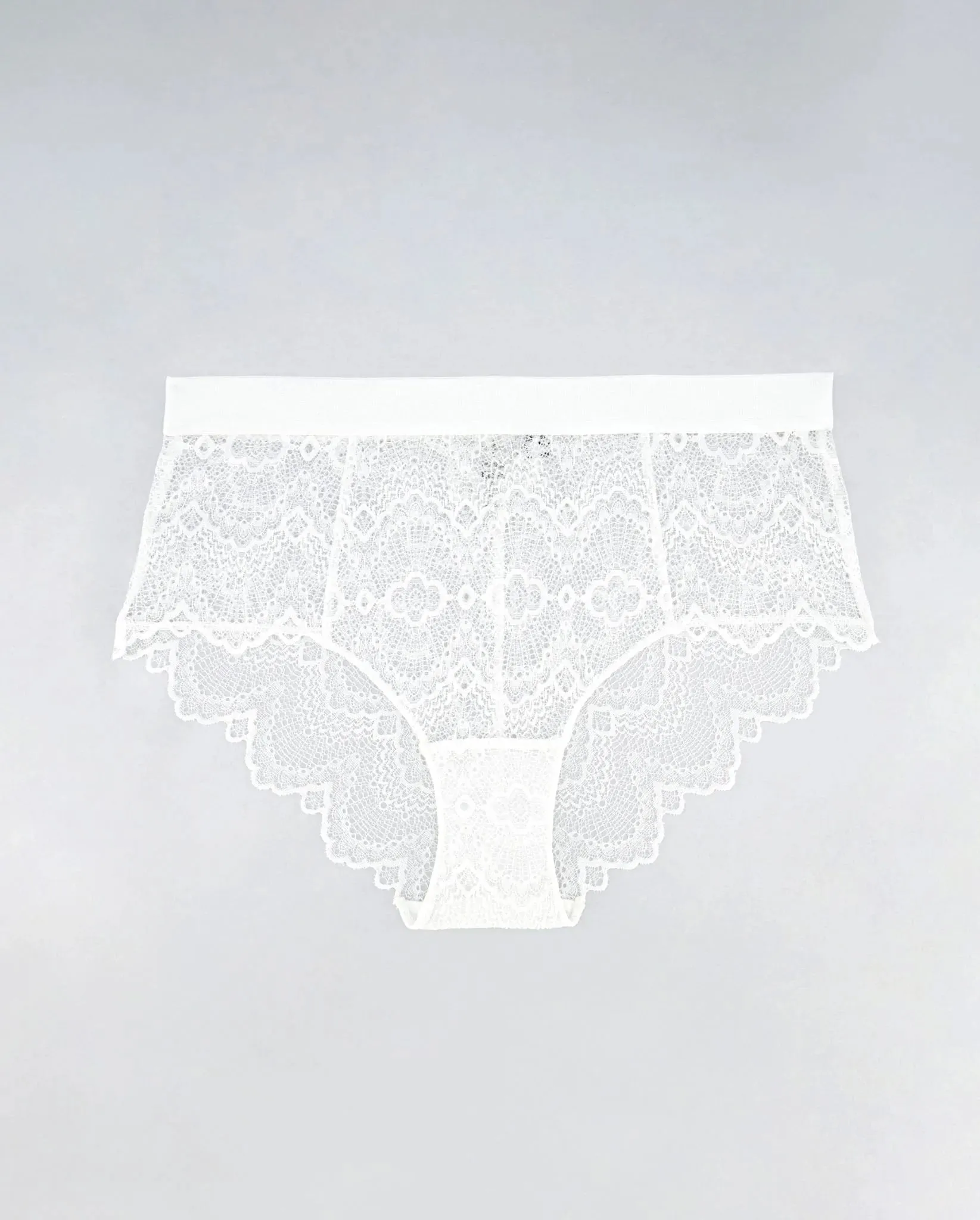 Lace Highwaist Briefs Blanche sold by Ivalo.com