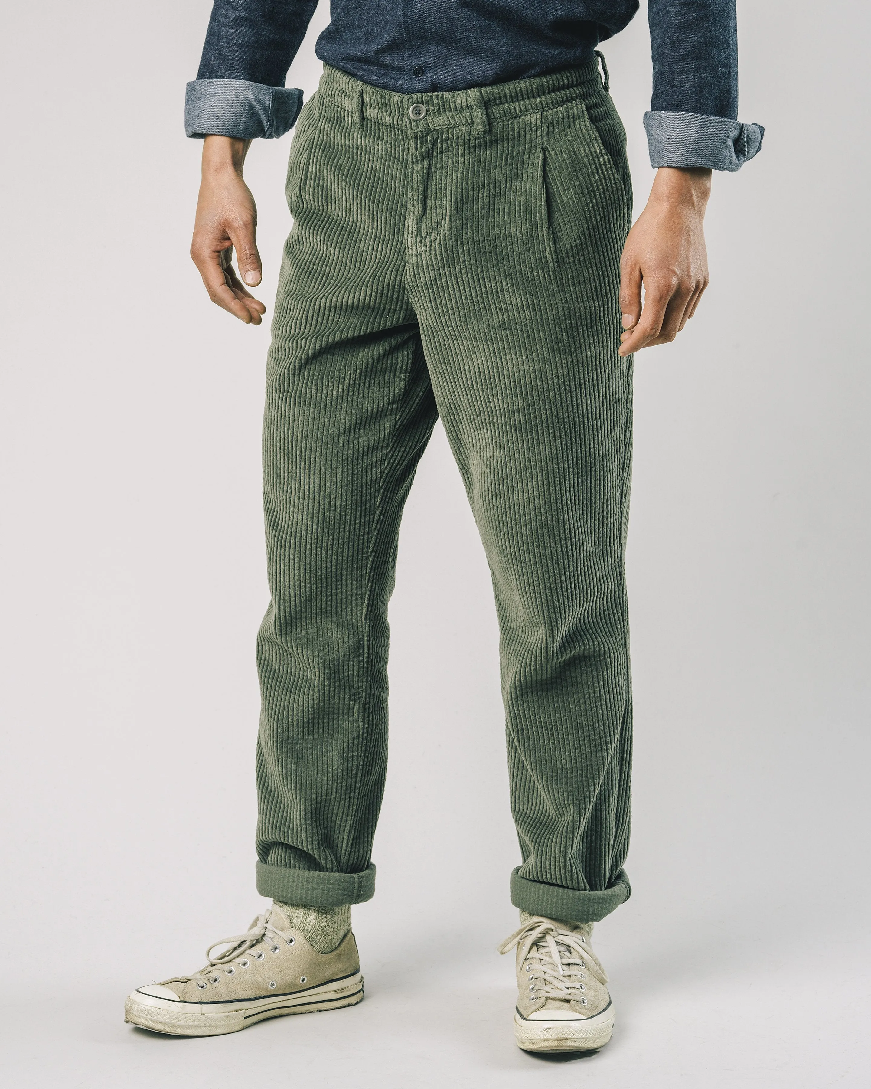 Corduroy Chino Pant Stone Green sold by Ivalo.com