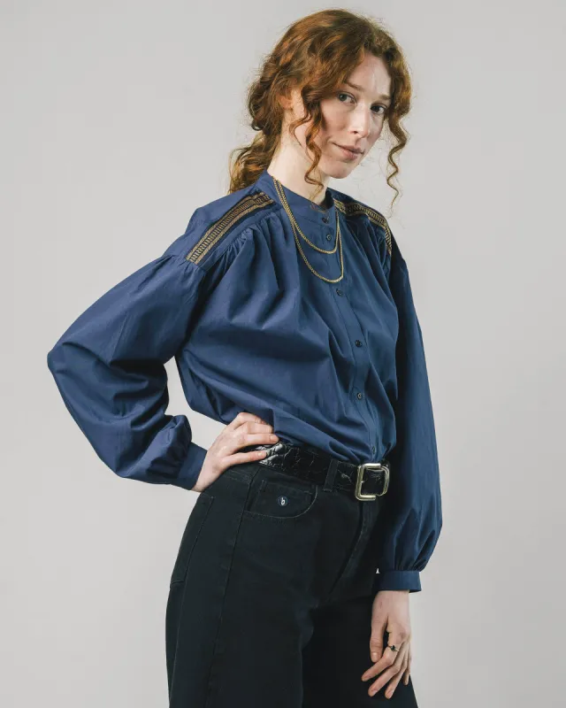 Ribbon Boho Blouse Navy sold by Ivalo.com