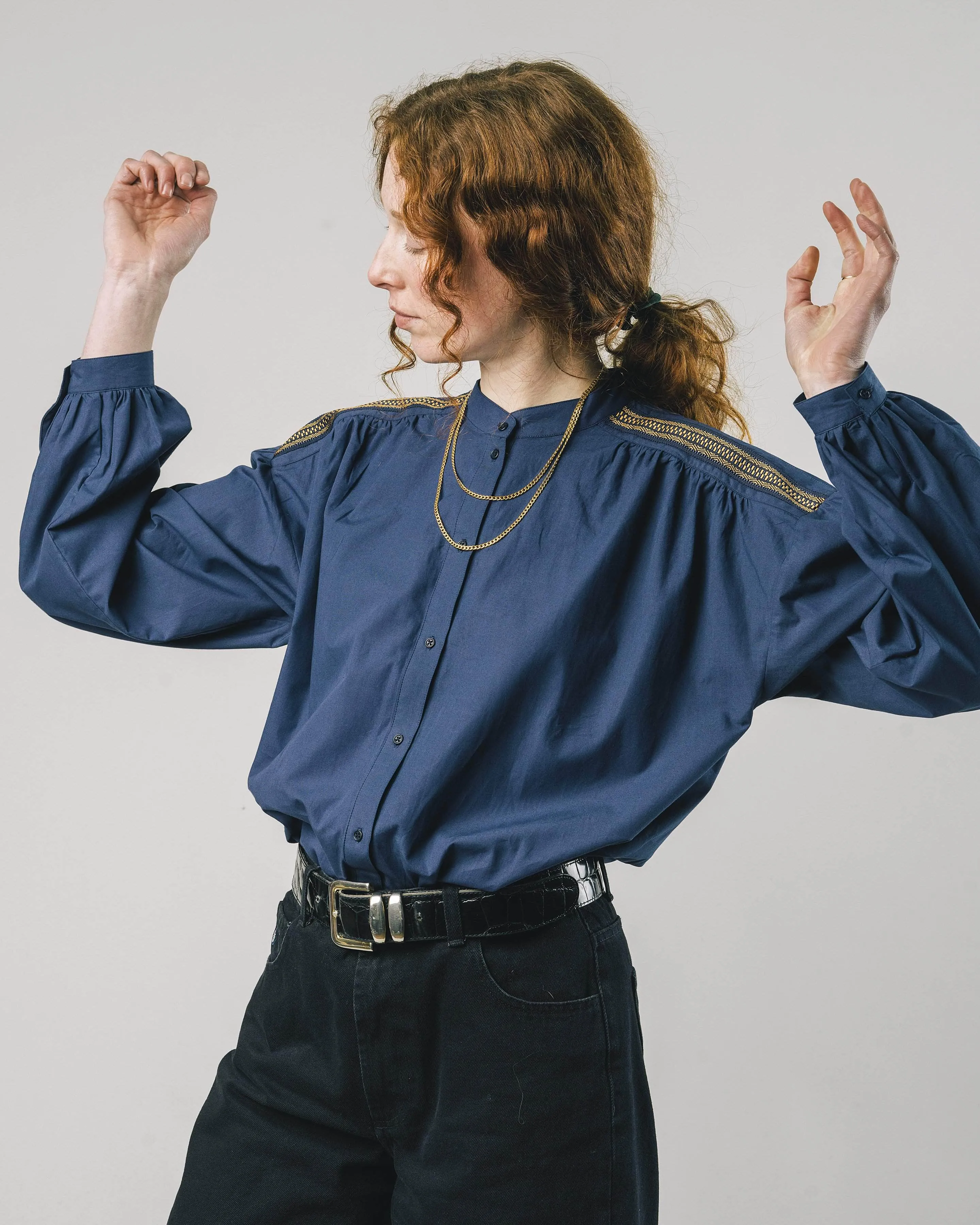 Ribbon Boho Blouse Navy sold by Ivalo.com product image thumbnail 5