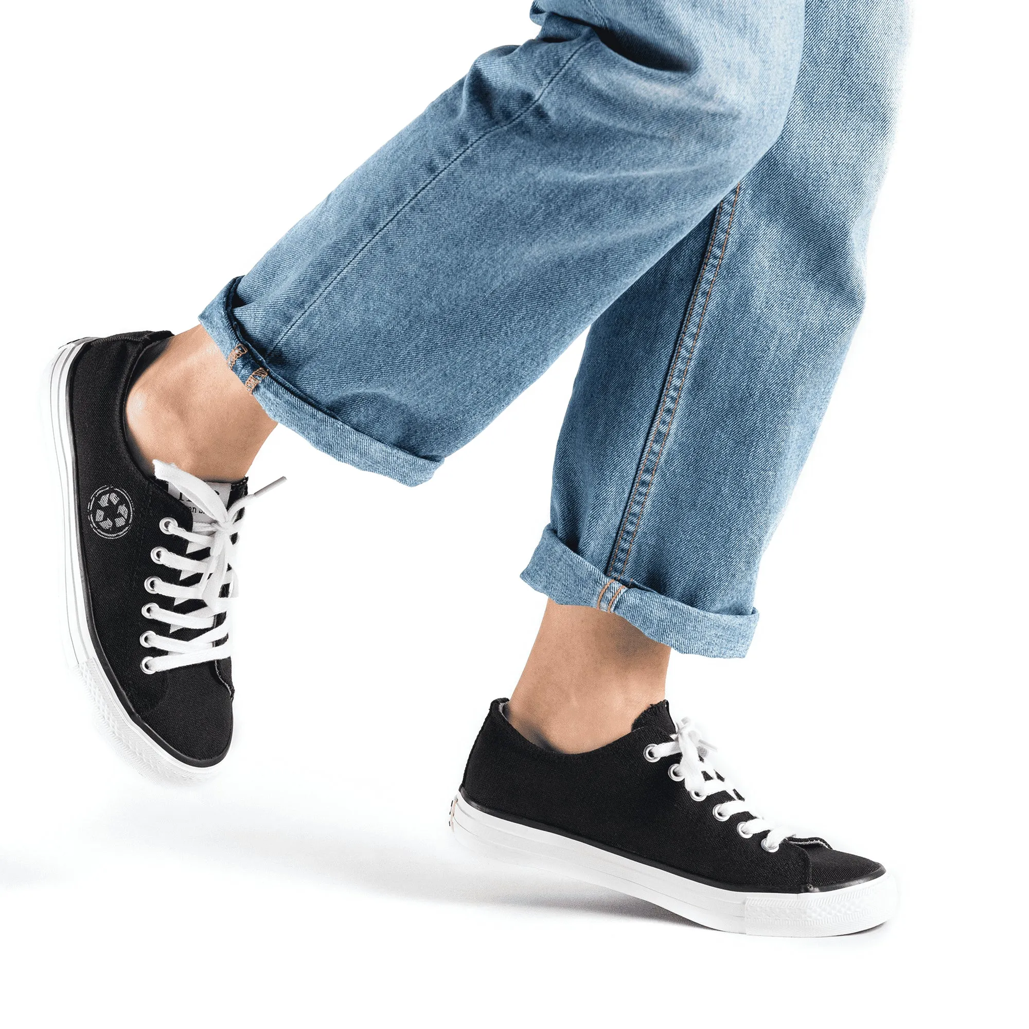 Reclaim Black Unisex Low Top Vegan Sneakers sold by Ivalo.com product image thumbnail 2