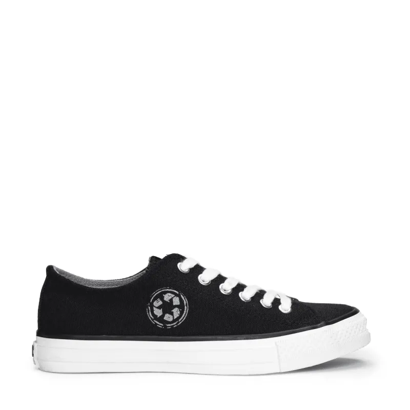 Reclaim Black Unisex Low Top Vegan Sneakers sold by Ivalo.com