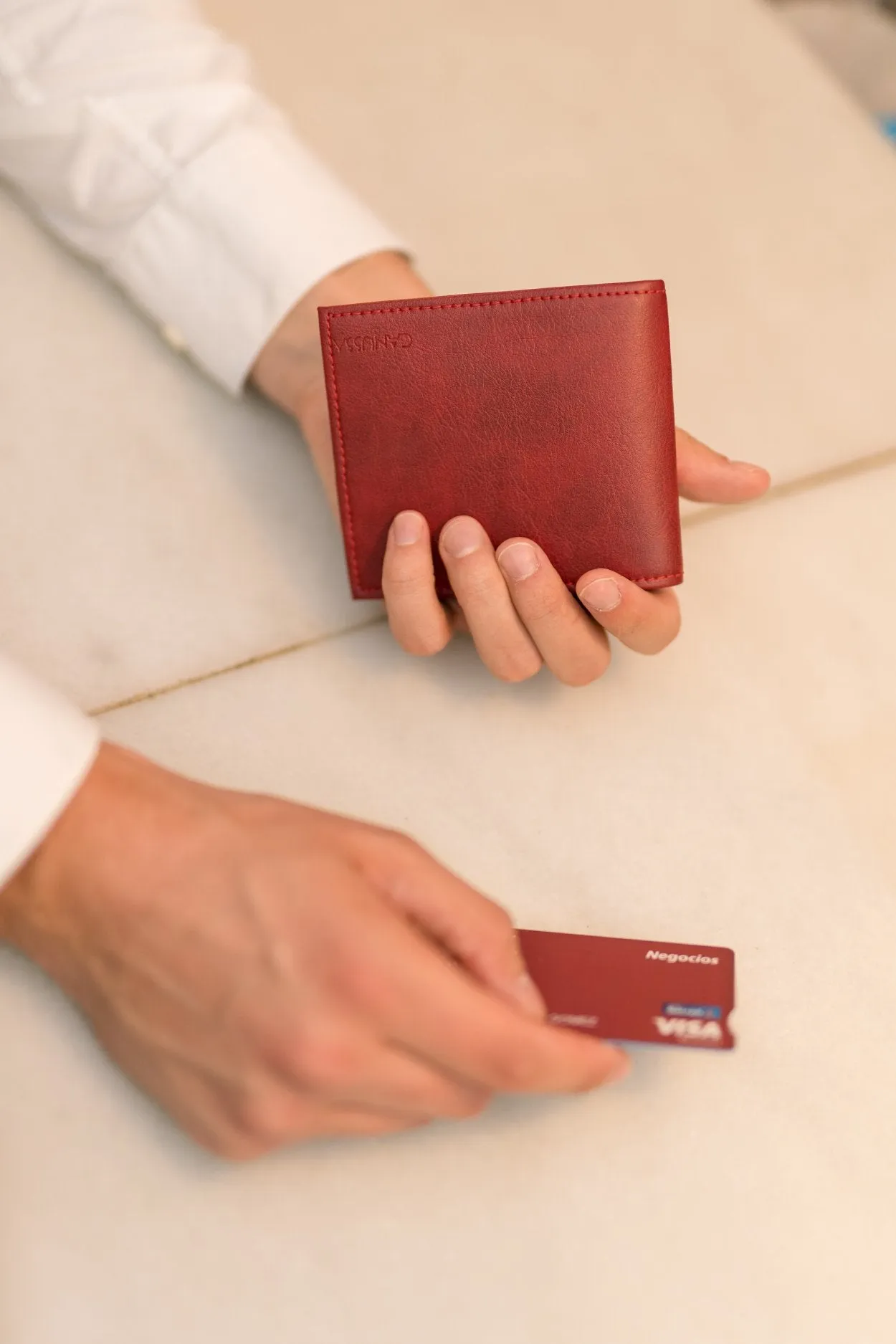 Slim Vegan Wallet Red sold by Ivalo.com product image thumbnail 2