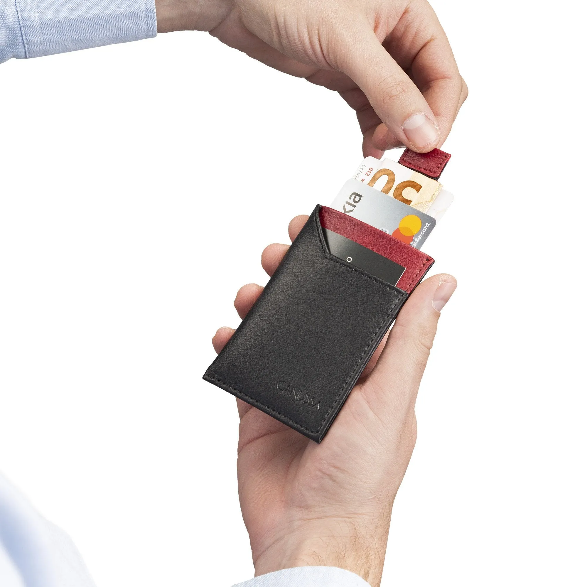 Wallet Vegan Card Holder Black / Red sold by Ivalo.com product image thumbnail 2