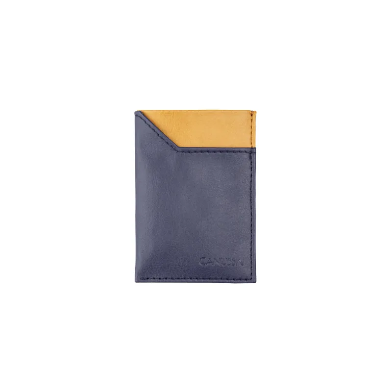 Slim Card Holder Blue / Camel sold by Ivalo.com