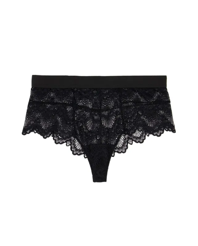 Lace Highwaist String 001 Saboteur Black sold by Ivalo.com