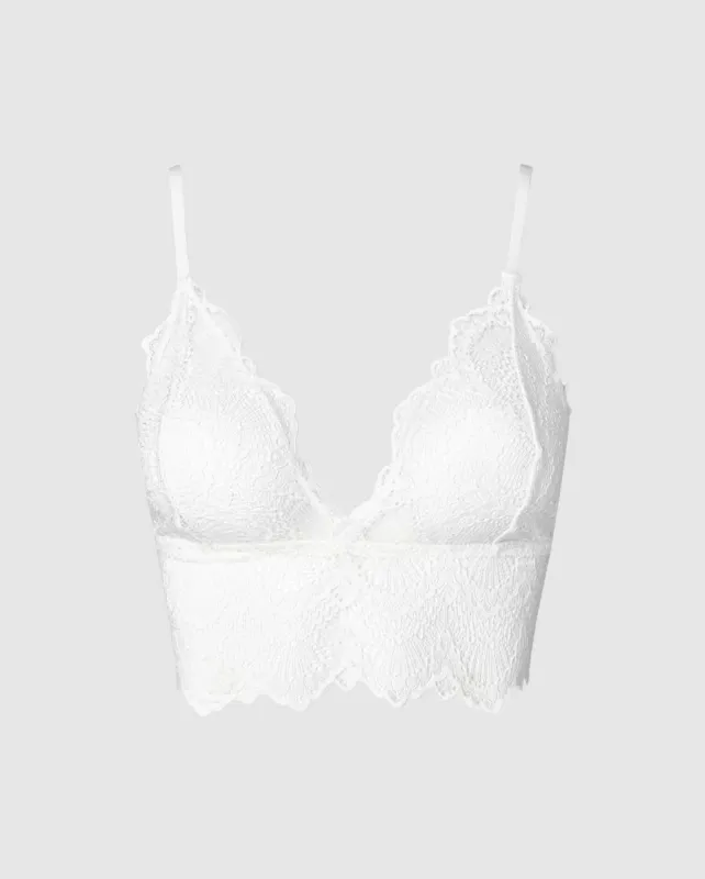 Lace Bralette Top Blanche White sold by Ivalo.com