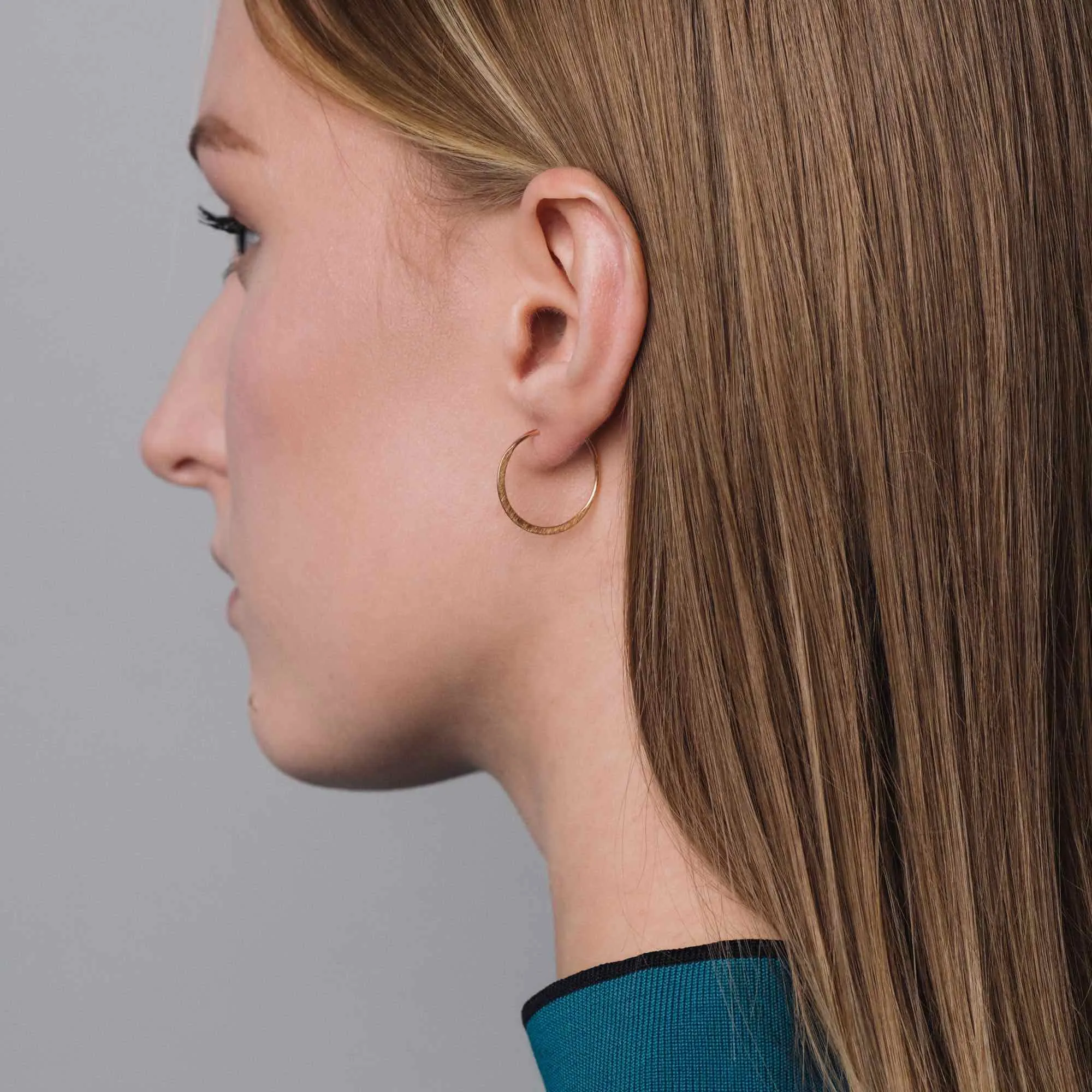 Satin Flat Hoops sold by Ivalo.com product image thumbnail 2