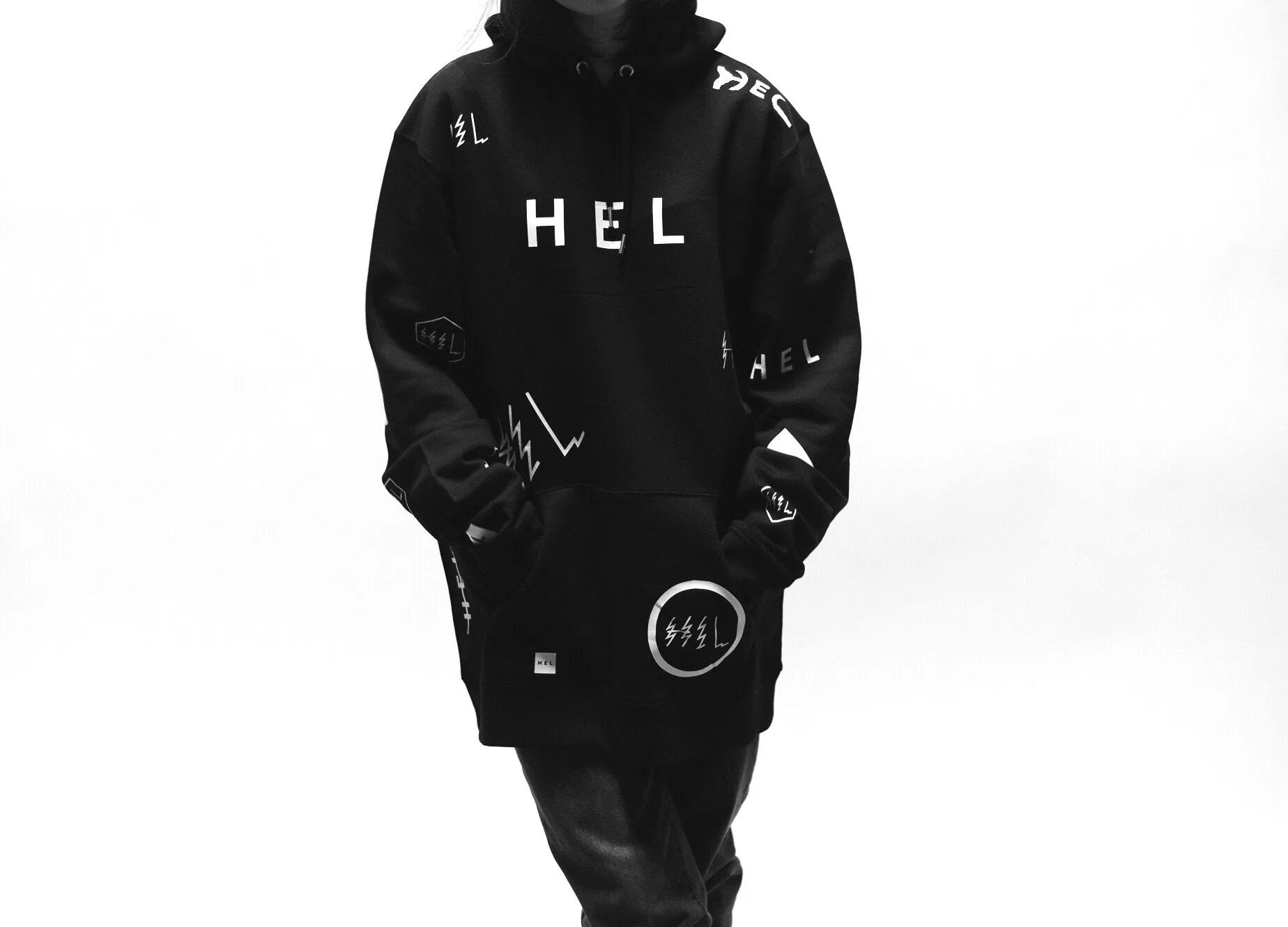 HEL N° 15 | Oversized Black Hoodie sold by Ivalo.com product image thumbnail 2