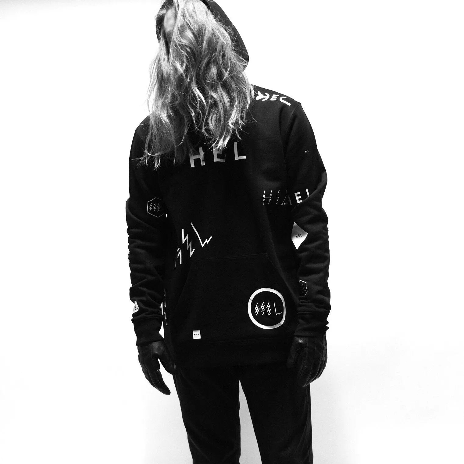 HEL N° 15 | Oversized Black Hoodie sold by Ivalo.com