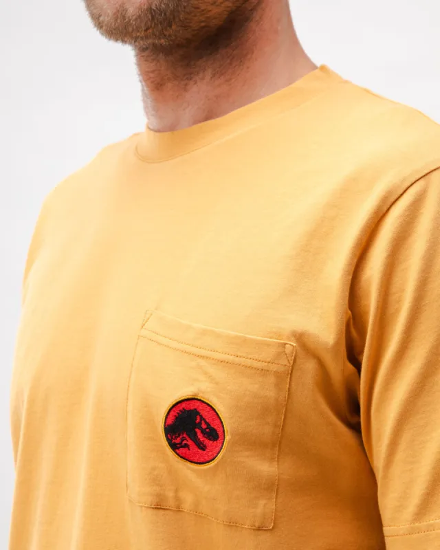 Jurassic Park Logo Cotton T-shirt Ochre sold by Ivalo.com