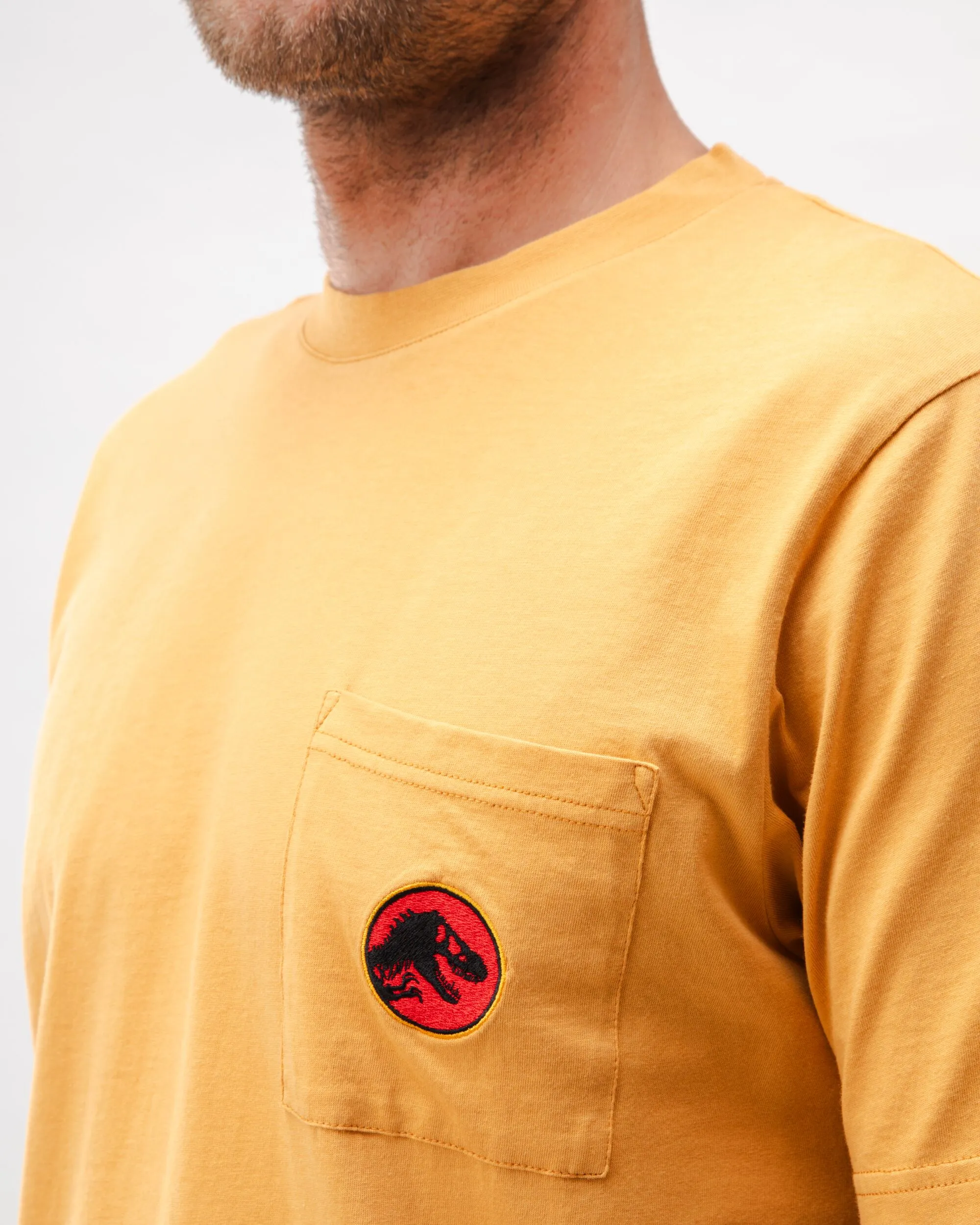Jurassic Park Logo Cotton T-shirt Ochre sold by Ivalo.com