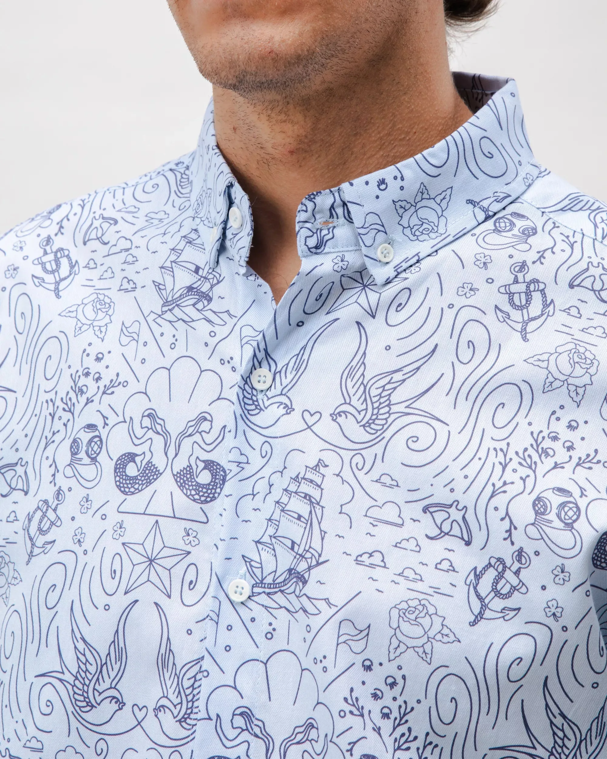 Seven Seas Oxford Cotton Shirt Blue sold by Ivalo.com product image thumbnail 2