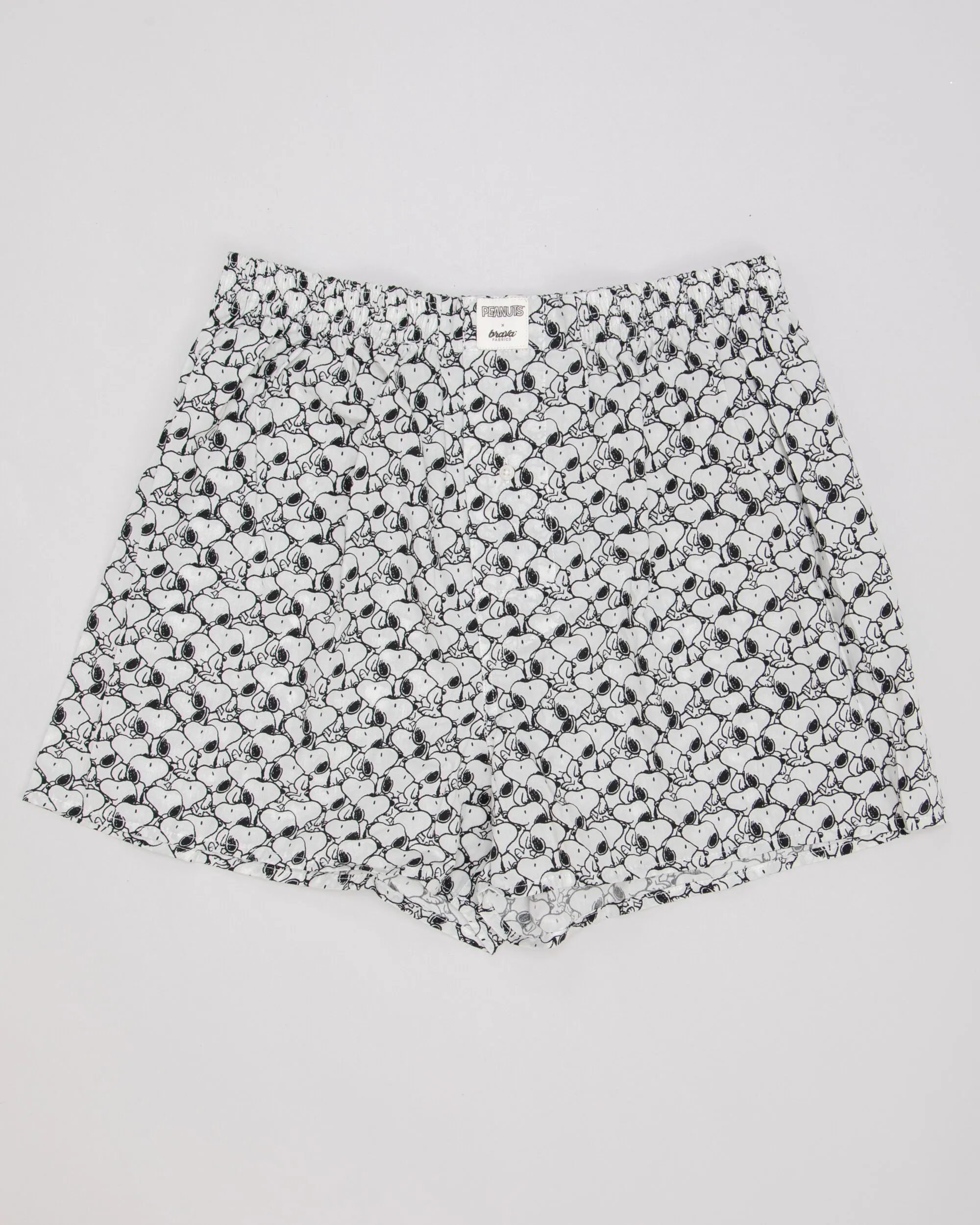 Peanuts B&W Cotton Boxers Ecru sold by Ivalo.com