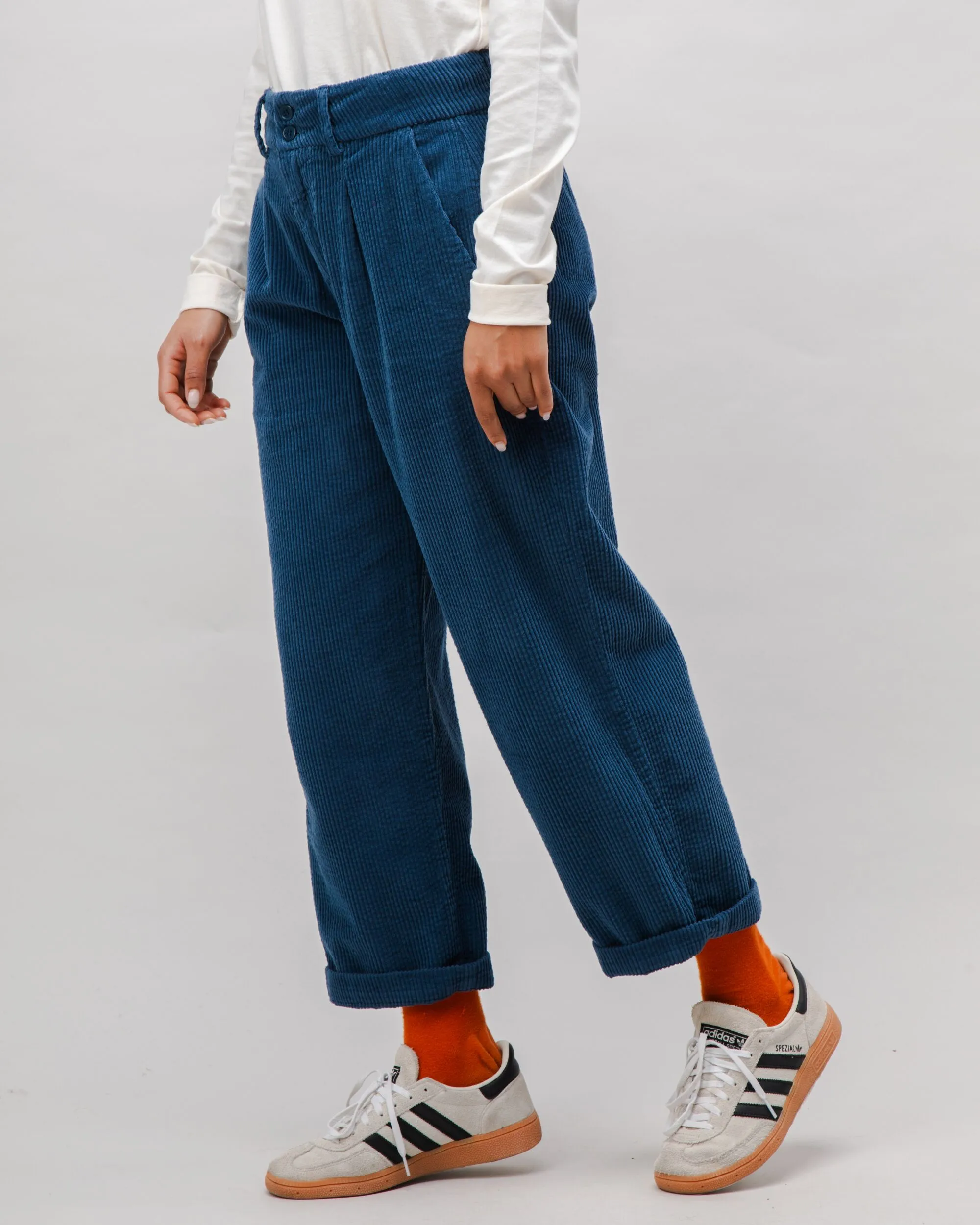 Corduroy Pleated Pants Indigo sold by Ivalo.com product image thumbnail 3