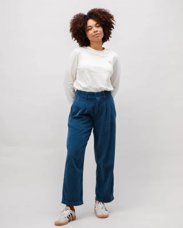 Corduroy Pleated Pants Indigo sold by Ivalo.com