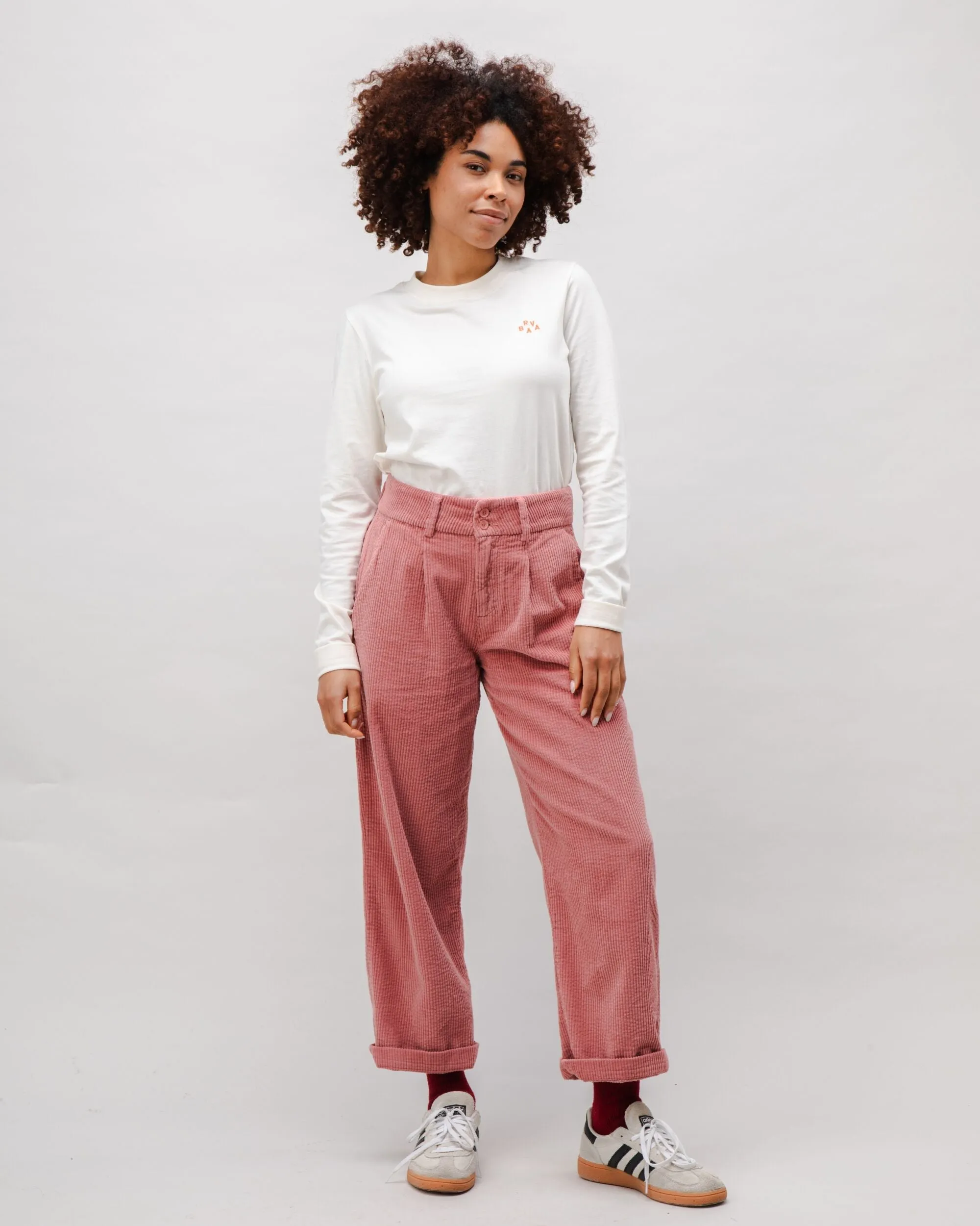 Corduroy Pleated Pants Rose sold by Ivalo.com