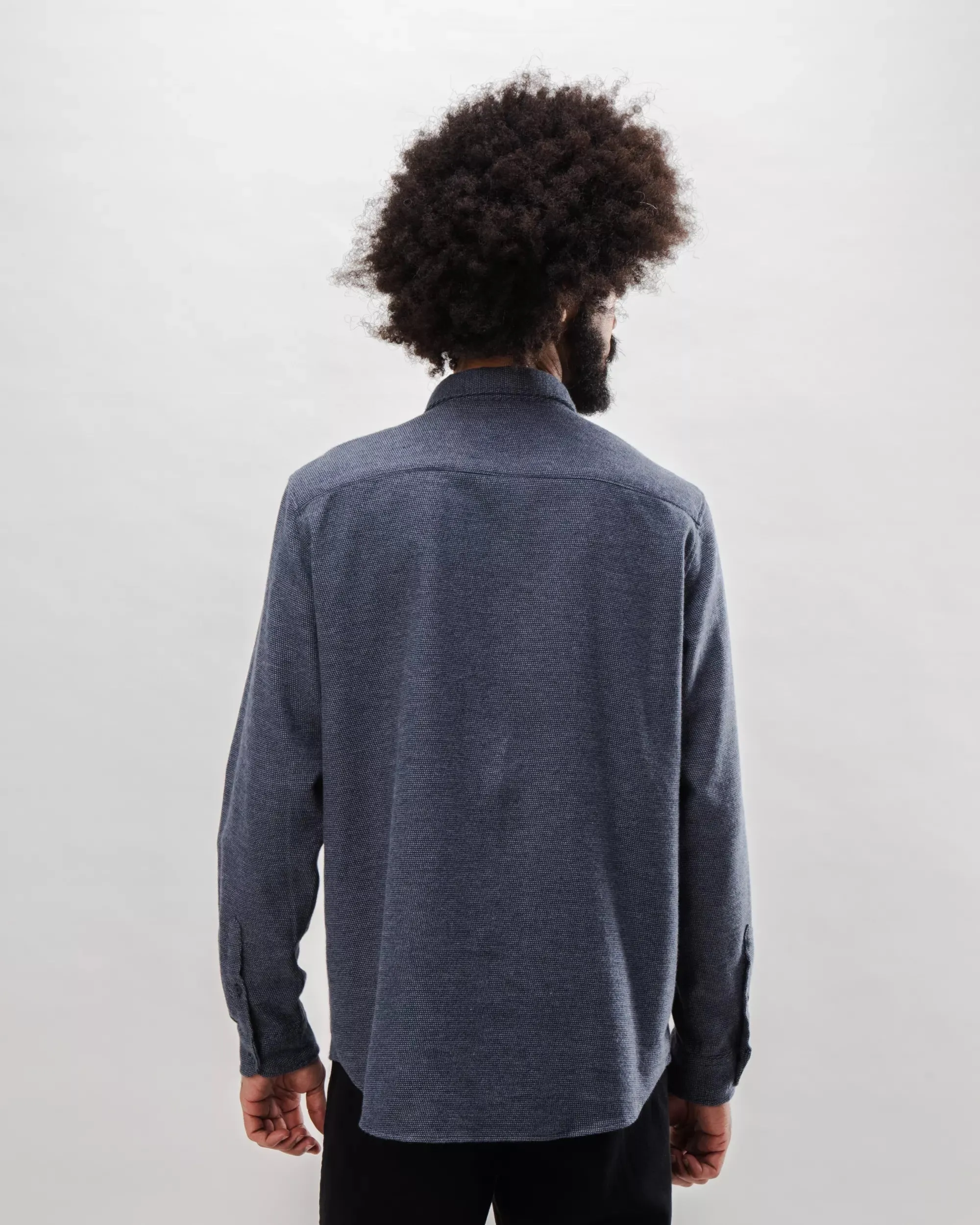 Mouline Flannel Overshirt Dark Grey sold by Ivalo.com product image thumbnail 5