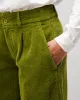 Corduroy Pleated Pants Green sold by Ivalo.com