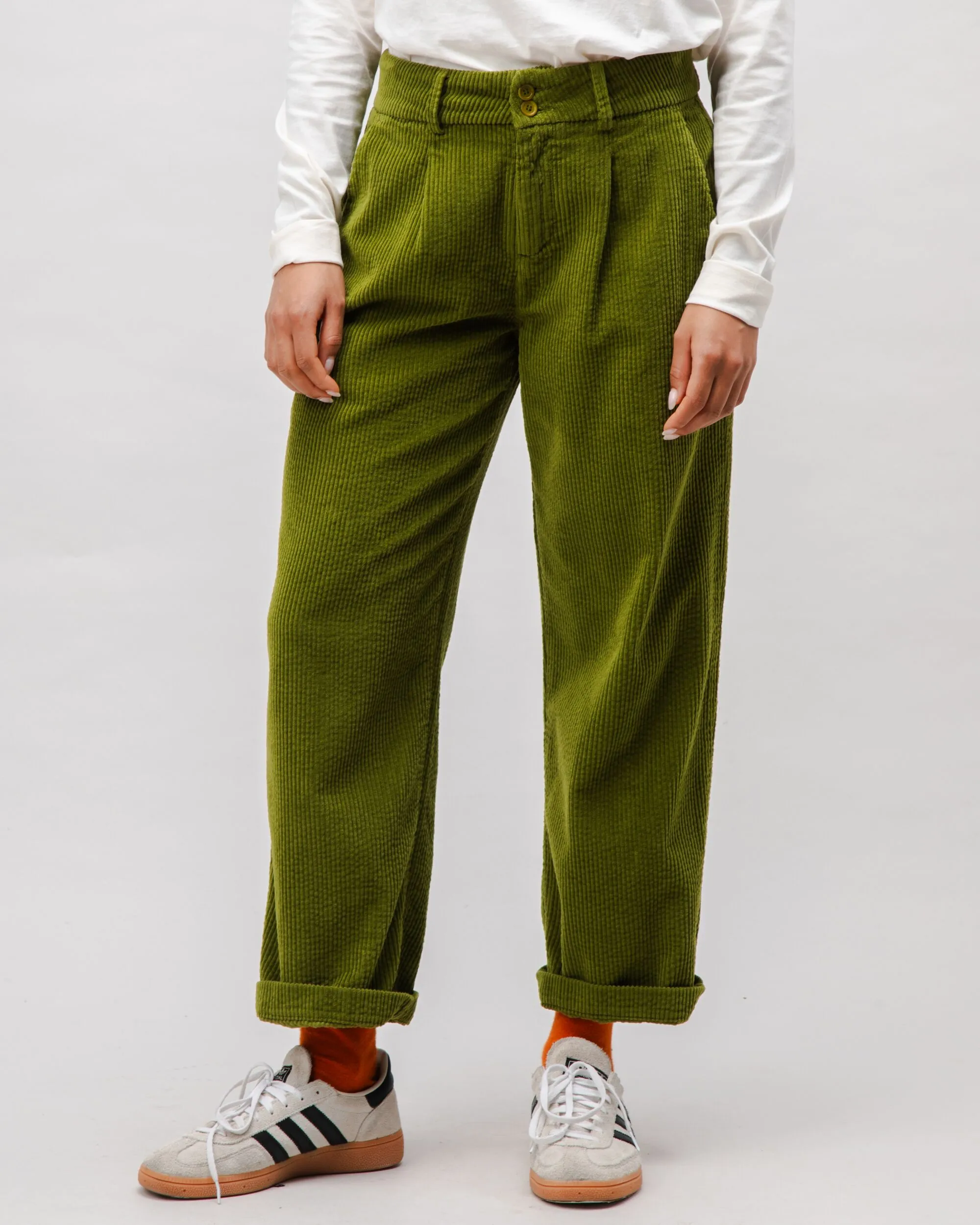 Corduroy Pleated Pants Green sold by Ivalo.com product image thumbnail 2