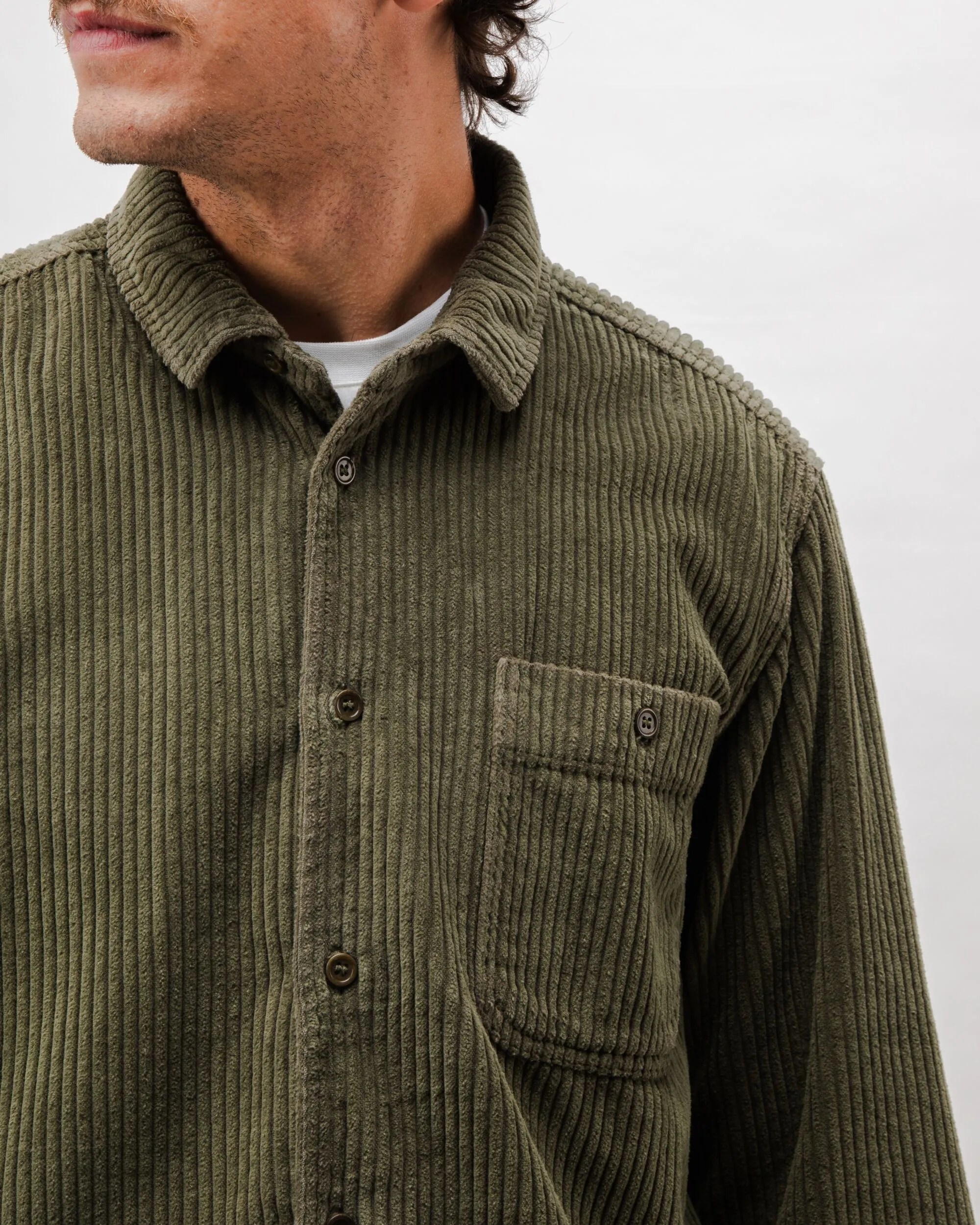 Corduroy Overshirt Stone Green sold by Ivalo.com product image thumbnail 4