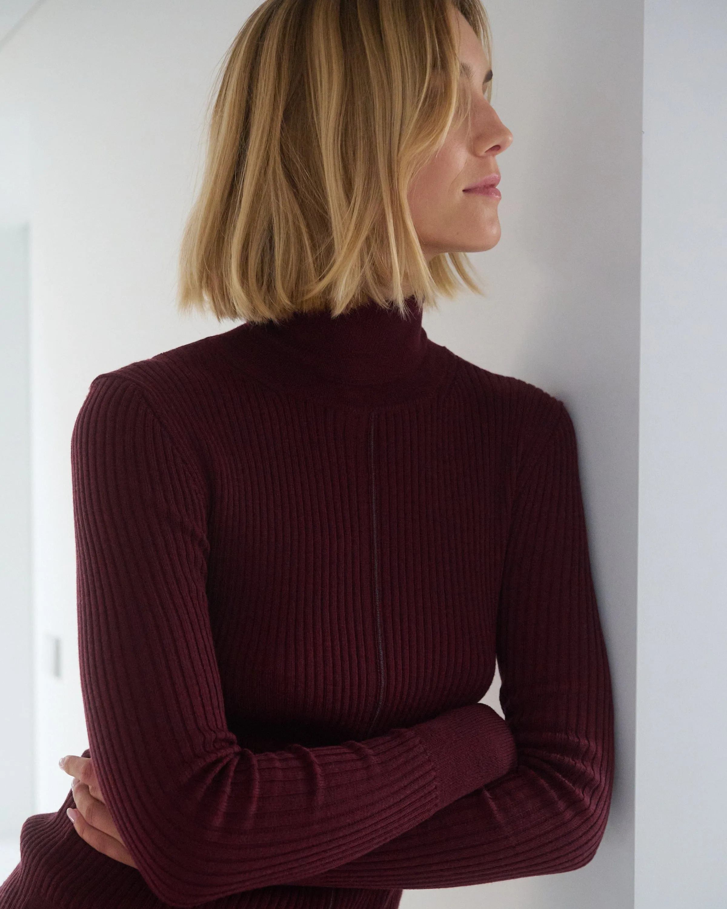 Austė Merino Wool Turtleneck Hellebore Purple sold by Ivalo.com product image thumbnail 4