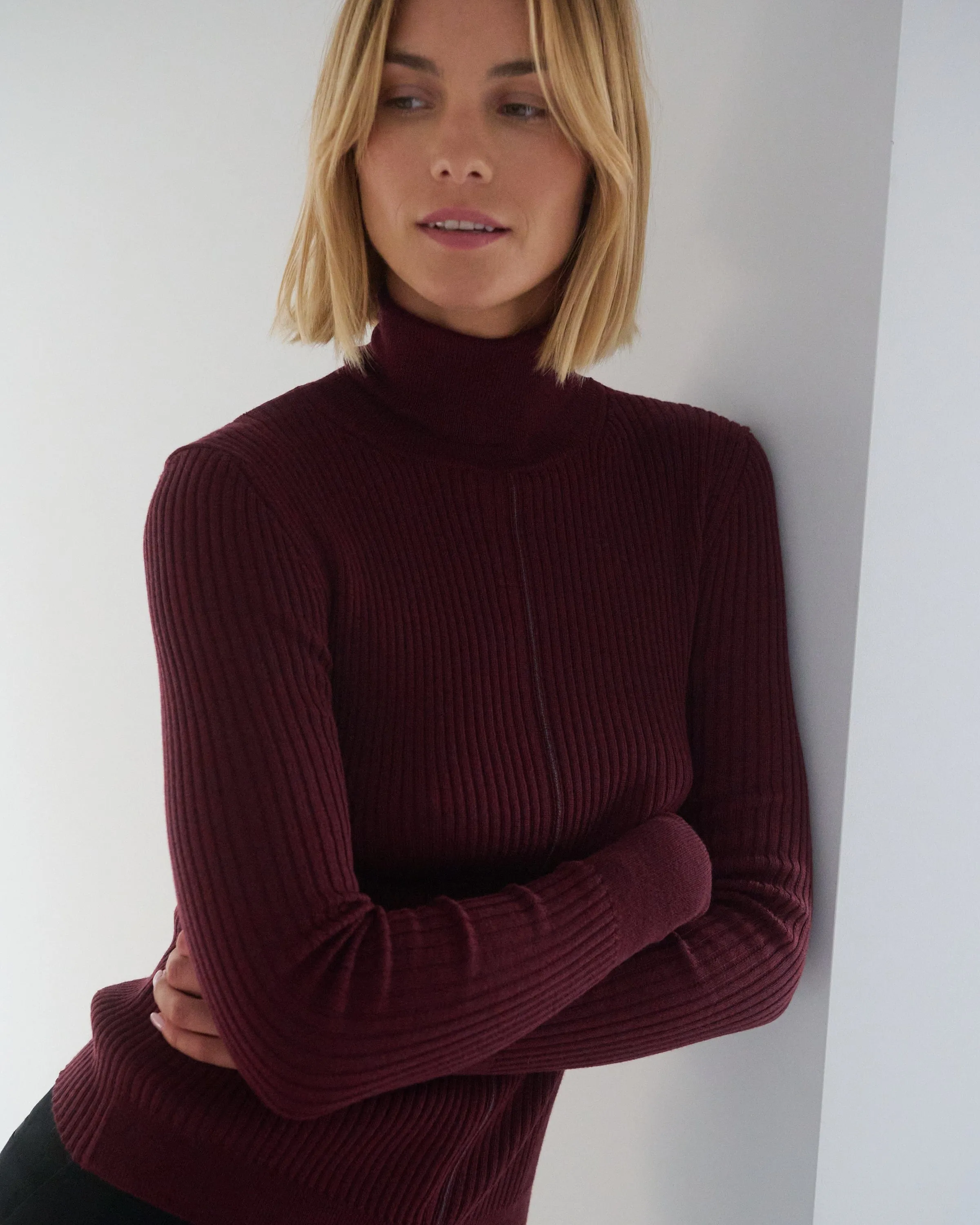 Austė Merino Wool Turtleneck Hellebore Purple sold by Ivalo.com